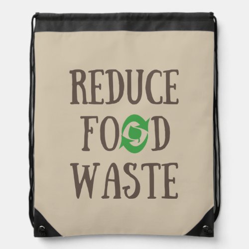 Reduce food waste recycling eco friendly drawstring bag