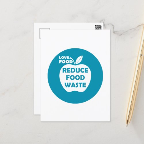 Reduce food waste recycling eco friendly holiday postcard