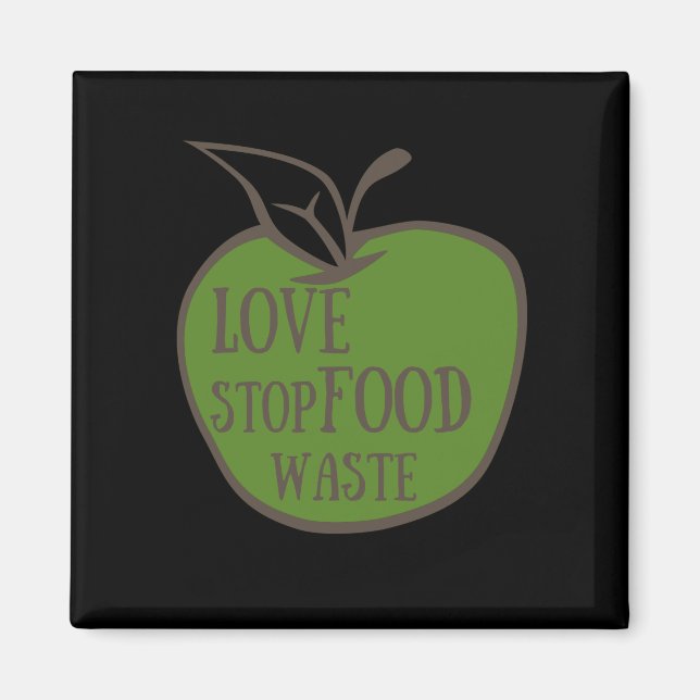 Reduce food waste recycling eco friendly magnet (Front)