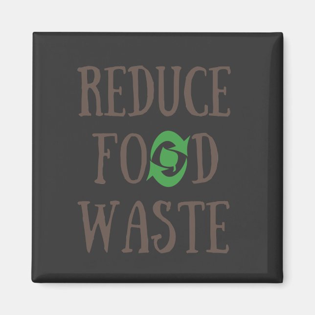Reduce food waste recycling eco friendly magnet (Front)