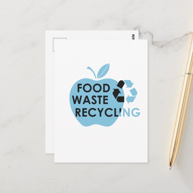 Reduce food waste recycling eco friendly postcard (Front/Back In Situ)