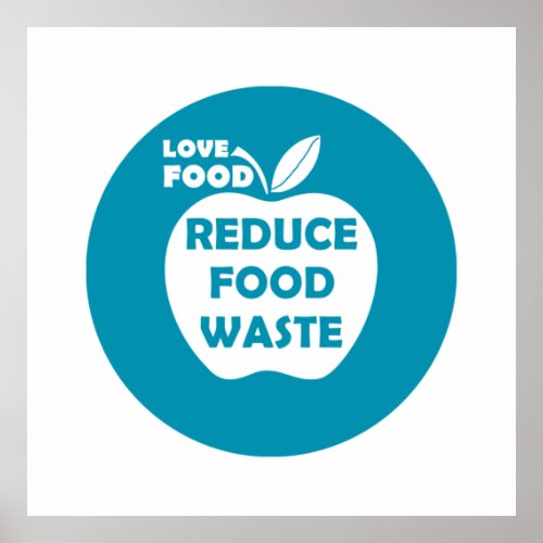 Reduce food waste recycling eco friendly poster