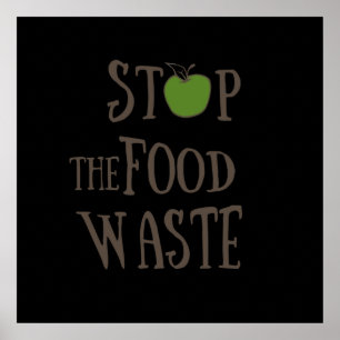Reduce food waste recycling eco friendly poster