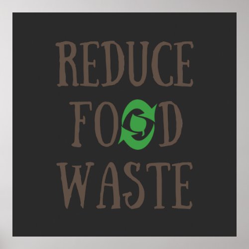 Reduce food waste recycling eco friendly poster