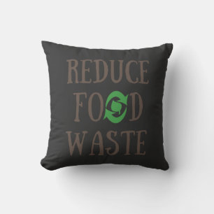 Reduce food waste recycling eco friendly throw pillow