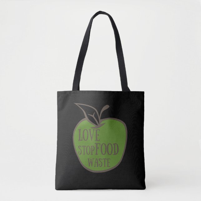 Reduce food waste recycling eco friendly tote bag (Front)