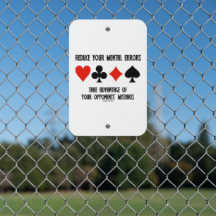 Reduce Mental Errors Take Advantage Opponents Metal Sign