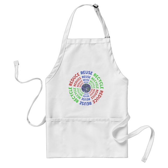 Reduce, Reuse, Recycle Adult Apron (Front)