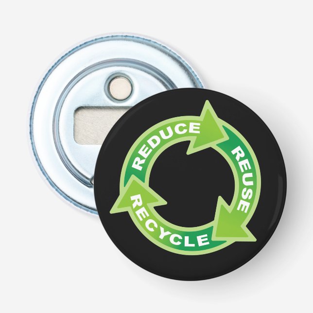 Reduce Reuse Recycle Bottle Opener (Front)