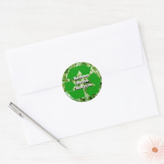 Reduce, Reuse, Recycle Classic Round Sticker