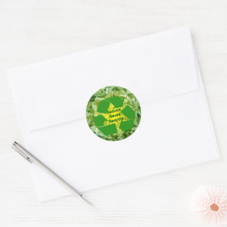 Reduce, Reuse, Recycle Classic Round Sticker