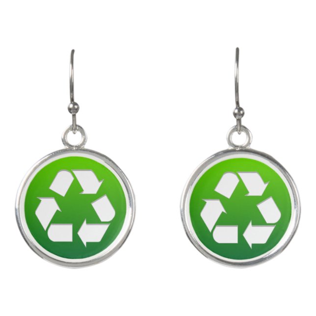 Reduce Reuse Recycle! Earrings (Front)