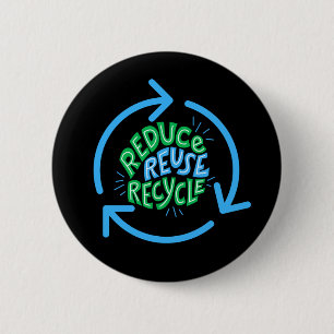 Reduce Reuse Recycle Environment Button