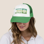 Reduce, Reuse, Recycle Environment Earth Trucker Hat | Zazzle