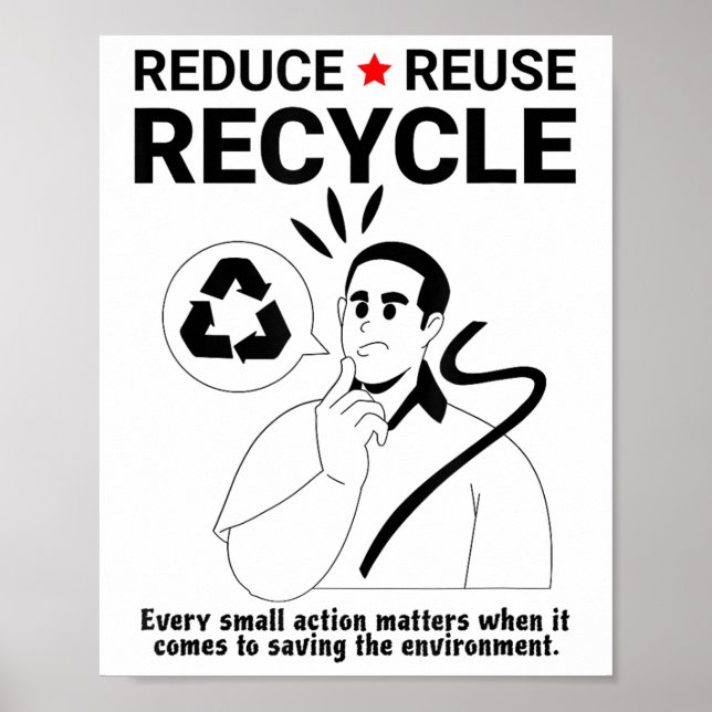 Reduce, Reuse, Recycle _ Environmental Protection  Poster (Front)