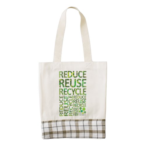 Reduce Reuse Recycle Go Green Zazzle HEART Tote