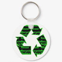 reduce reuse recycle keychain