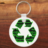 reduce reuse recycle keychain (Front)