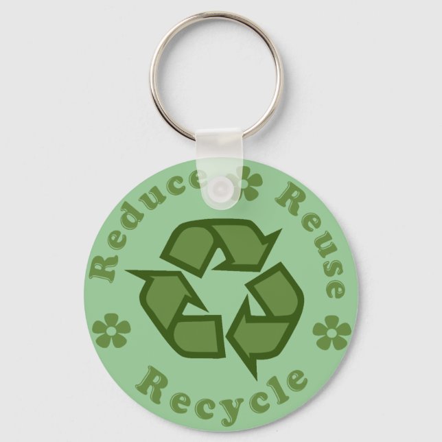 Reduce Reuse Recycle Keychain (Front)