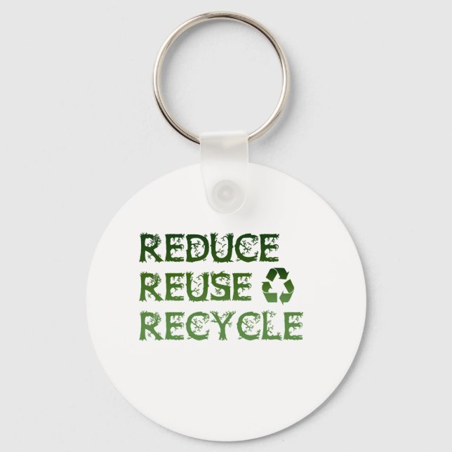 Reduce Reuse Recycle Keychain (Front)