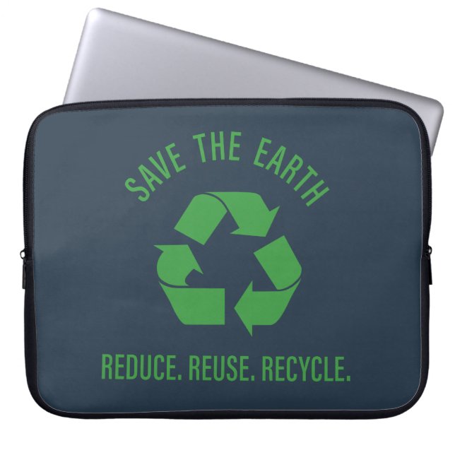 reduce reuse recycle laptop sleeve (Front)