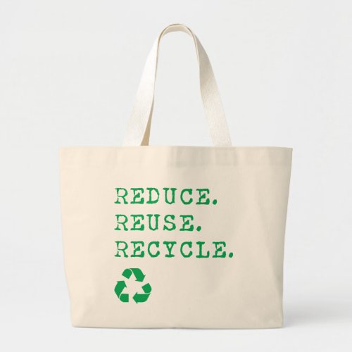 ReduceReuseRecycle Large Tote Bag