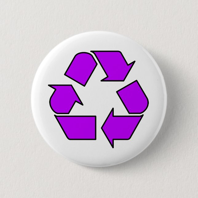 Reduce Reuse Recycle Logo Symbol Arrow 3R Button (Front)
