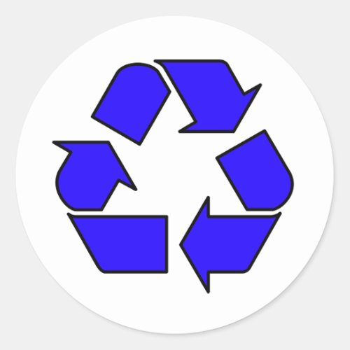 Reduce Reuse Recycle Logo Symbol Arrow 3R Classic Round Sticker