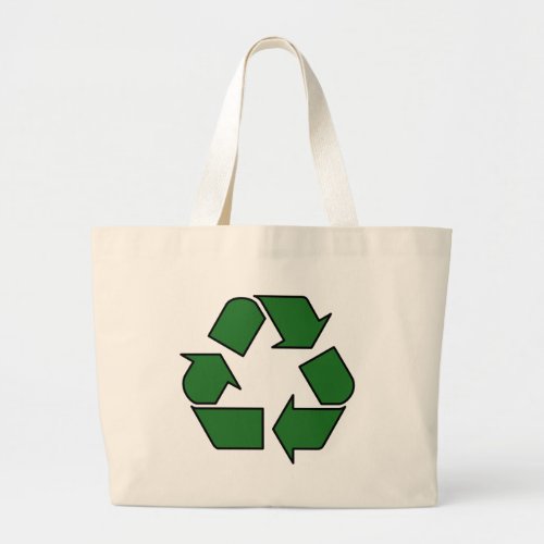 Reduce Reuse Recycle Logo Symbol Arrow 3R Large Tote Bag