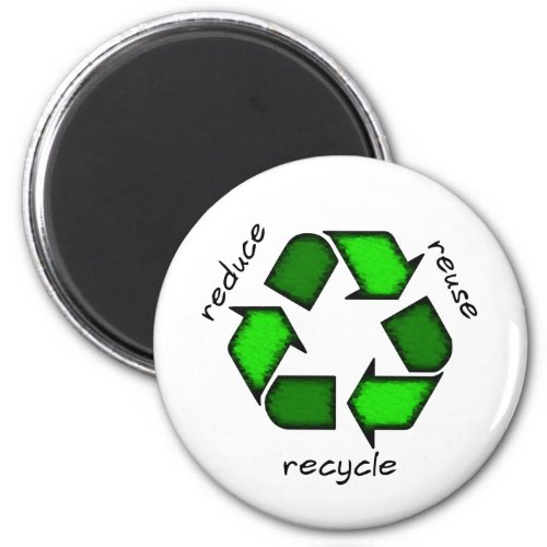 Reduce Reuse Recycle Magnet