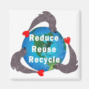 Reduce Reuse Recycle Magnet