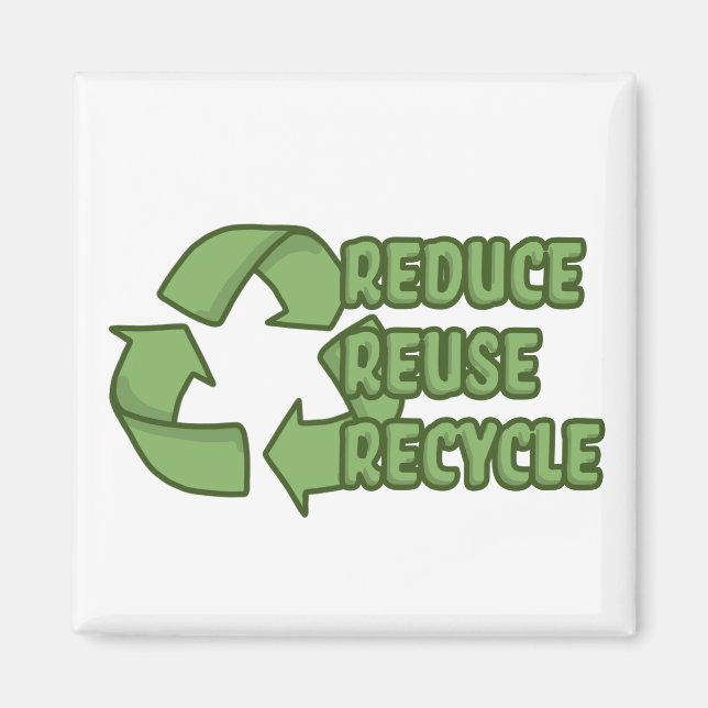 Reduce, reuse, recycle magnet (Front)