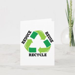 Reduce Reuse Recycle Mother Nature Advocacy Earth  Card