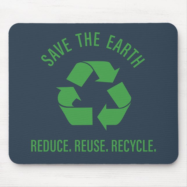 reduce reuse recycle mouse pad (Front)