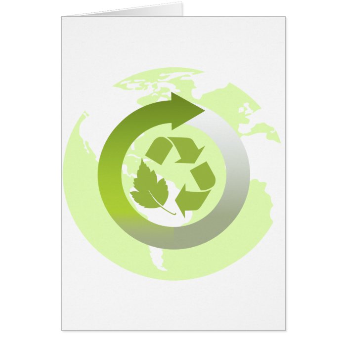 Reduce Reuse Recycle Planet Earth's Resources Greeting Card