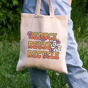 Reduce, Reuse, Recycle   Positive Social massage Tote Bag