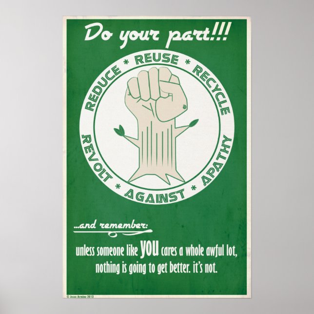 Reduce Reuse Recycle Poster (Front)