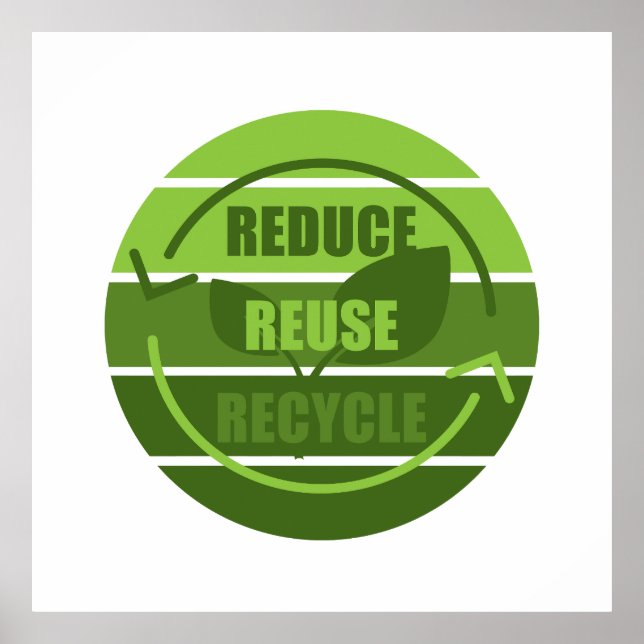 Reduce reuse recycle poster (Front)
