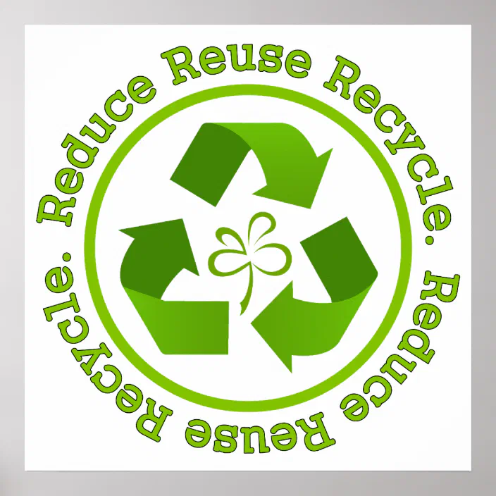 Reduce Reuse Recycle Poster Zazzle Com