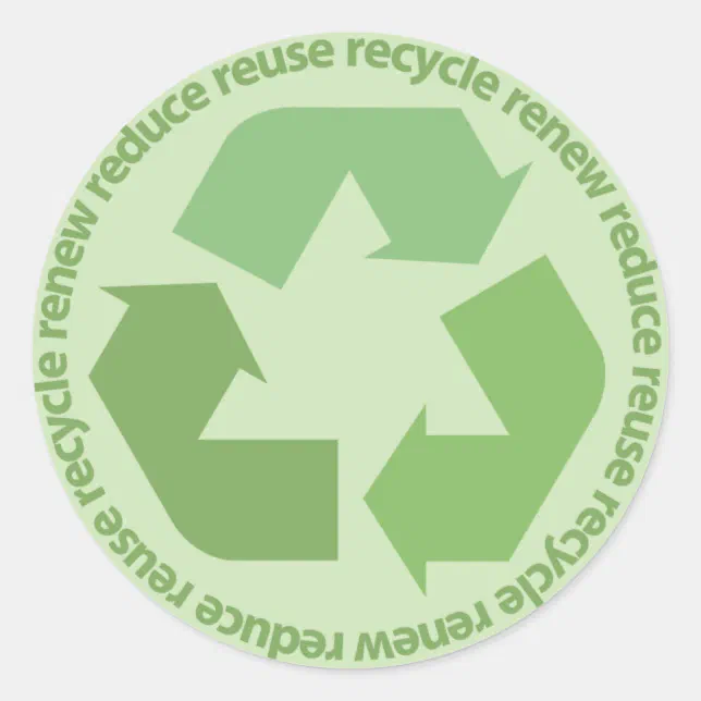 Reduce Reuse Recycle Renew Stickers | Zazzle