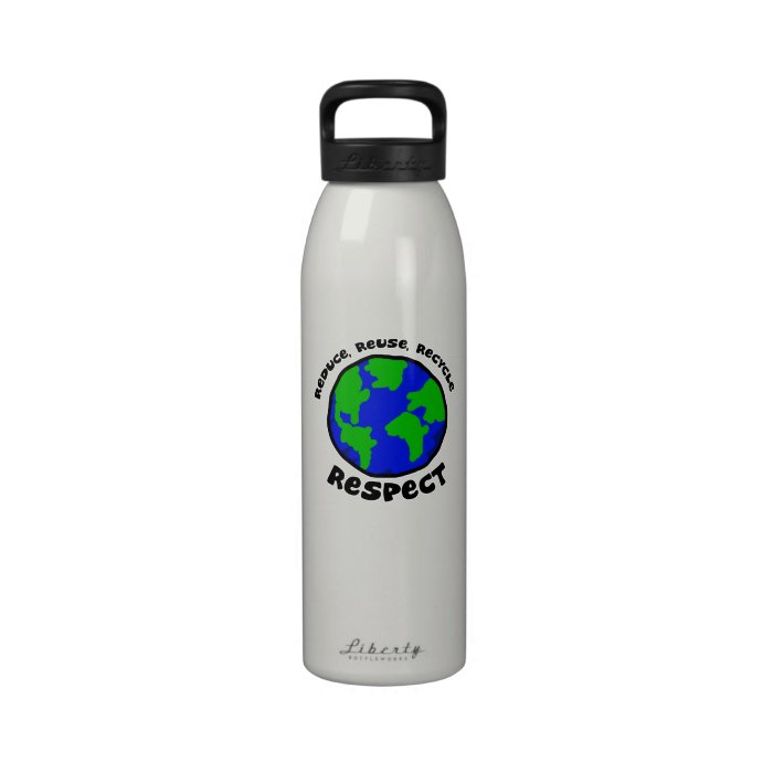 Reduce Reuse Recycle Respect Water Bottle