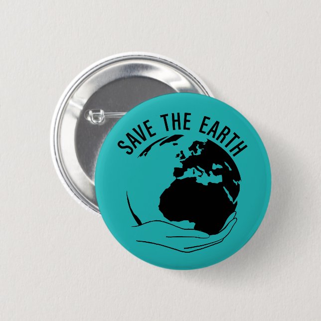 Reduce reuse recycle save the earth button (Front & Back)