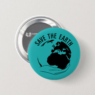 Reduce reuse recycle save the earth button