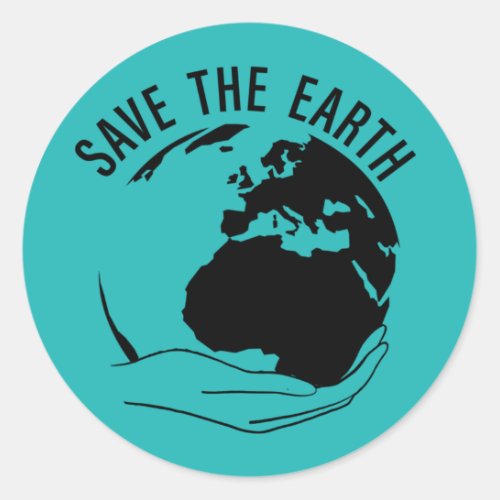 Reduce reuse recycle save the earth classic round sticker