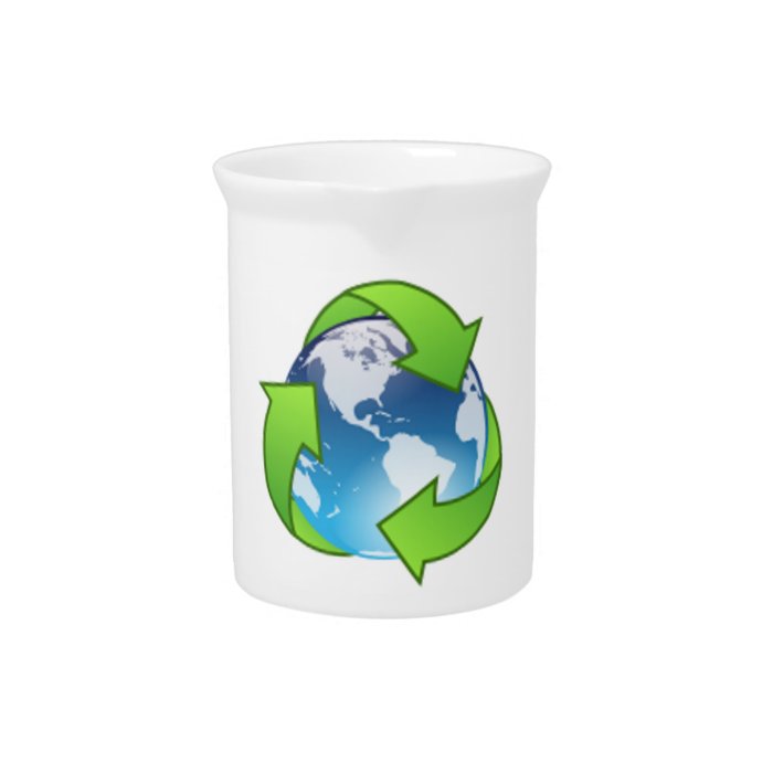 Reduce Reuse Recycle Save the Earth Day Drink Pitchers