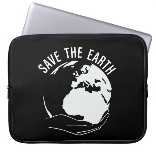 Reduce reuse recycle save the earth laptop sleeve