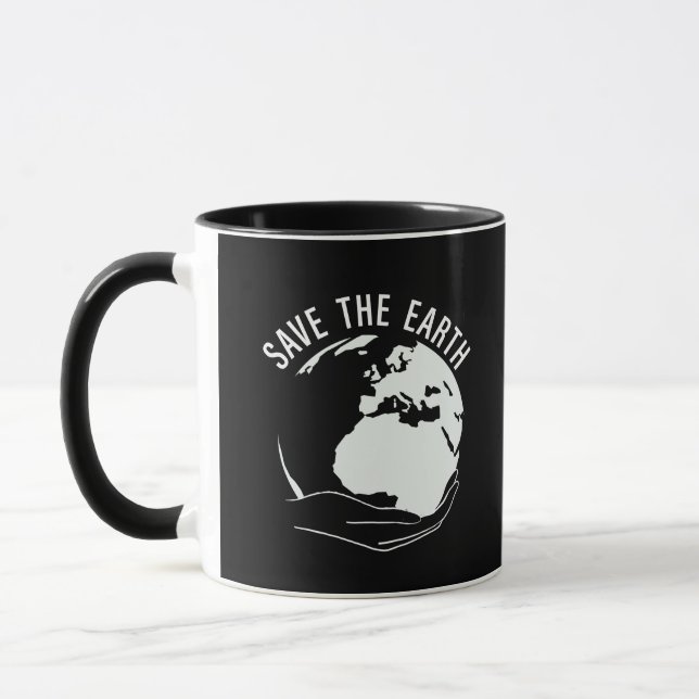 Reduce reuse recycle save the earth mug (Left)