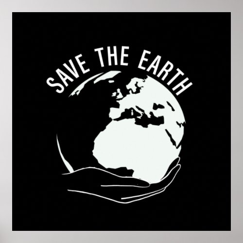 Reduce reuse recycle save the earth poster