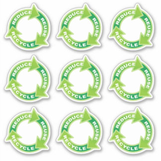Reduce Reuse Recycle Sticker Set