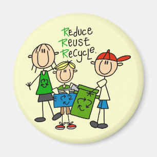 Reduce, Reuse, Recycle t-shirts and Gifts Magnet